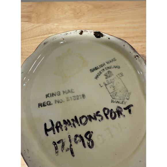 Large Toby Character Mug King Hal Hanley England L & Sons 1940's JL - Picture 6 of 10